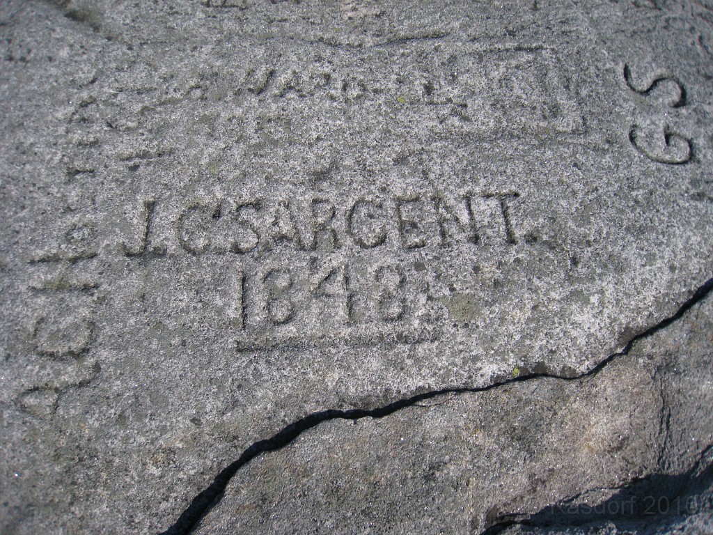 Mt Cardigan NH 2010 0230.jpg - Not sure how they carved these into the granite, or how long it took them, but certainly leaves a lasting impression.